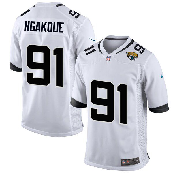Men Jacksonville Jaguars 91 Yannick Ngakoue Nike White New Game NFL Jersey